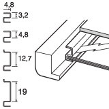 Framespace 19 mm/152cm