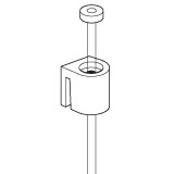 Perlondraad met glijder 150cm