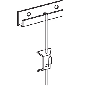 Ophangstangen wit 2mtr