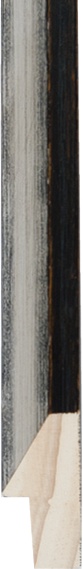 Geborsteld zwart/zilver 20 4148-74