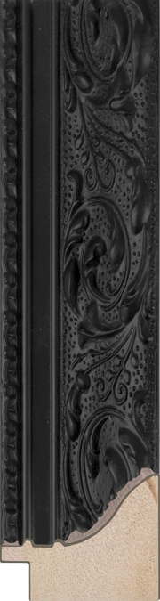 Mat zwart ornament 48